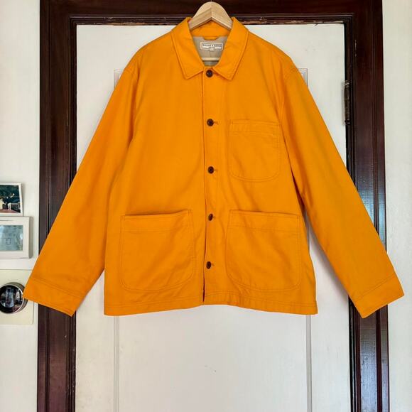 Wallace & Barnes Men’s Orange Canvas Chore Coat Workwear Gorpcore Jacket- XL - Picture 1 of 5